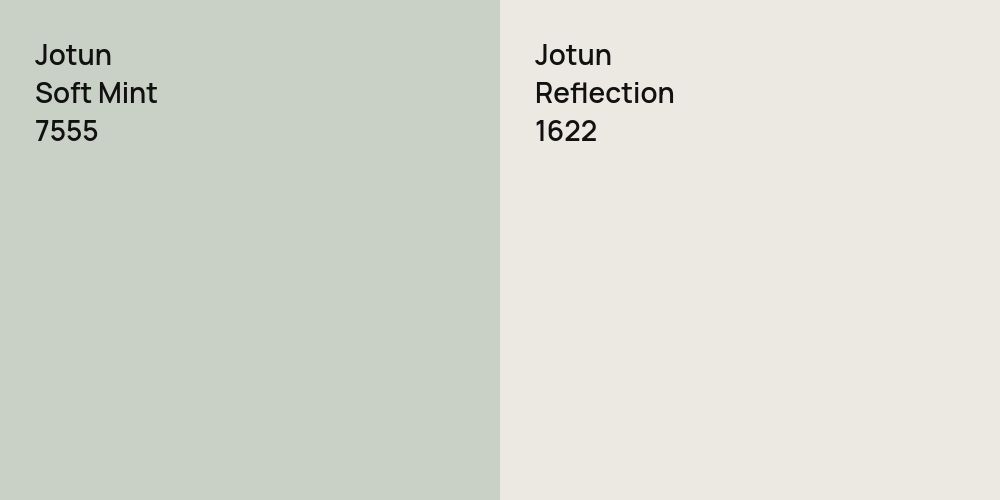 Jotun Soft Mint vs. Jotun Reflection