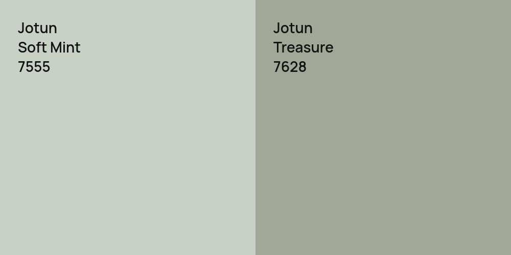 Jotun Soft Mint vs. Jotun Treasure