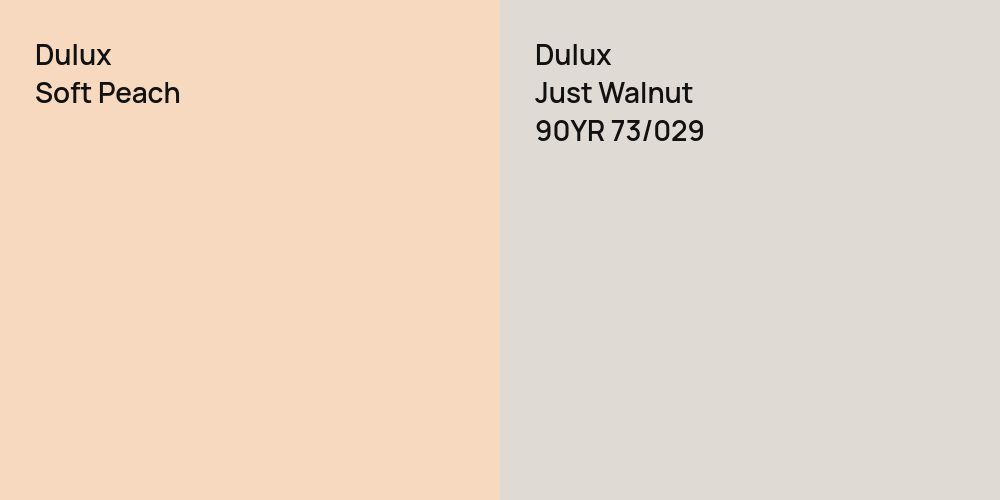 Dulux Soft Peach vs. Dulux Just Walnut