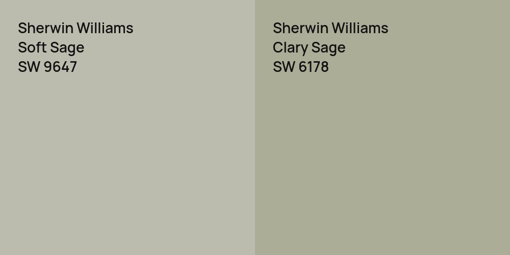 Sherwin Williams Soft Sage vs. Sherwin Williams Clary Sage