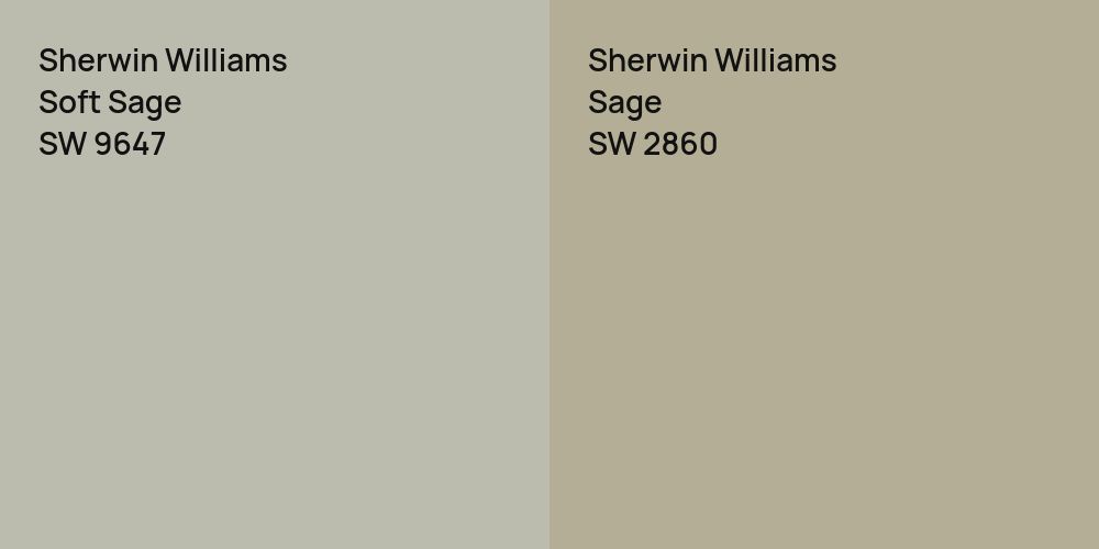 Sherwin Williams Soft Sage vs. Sherwin Williams Sage