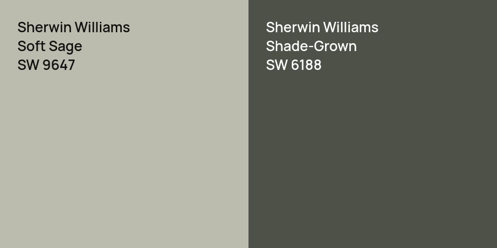 Sherwin Williams Soft Sage vs. Sherwin Williams Shade-Grown