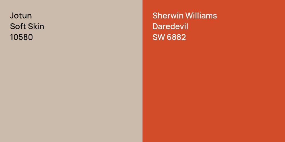 Jotun Soft Skin vs. Sherwin Williams Daredevil