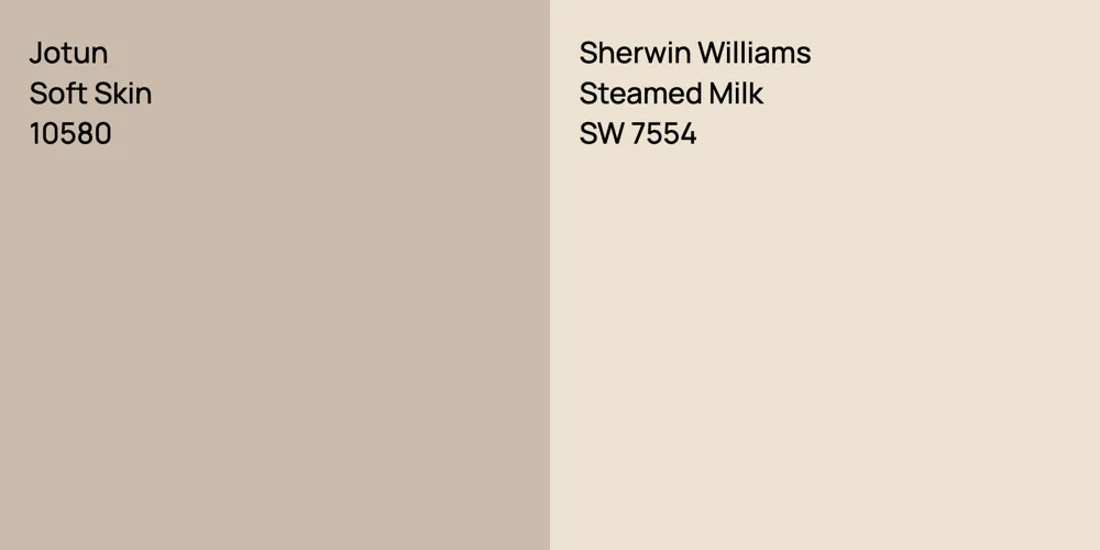 Jotun Soft Skin vs. Sherwin Williams Steamed Milk