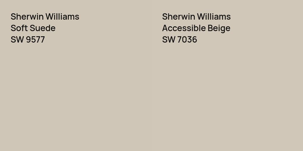 Sherwin Williams Soft Suede vs. Sherwin Williams Accessible Beige