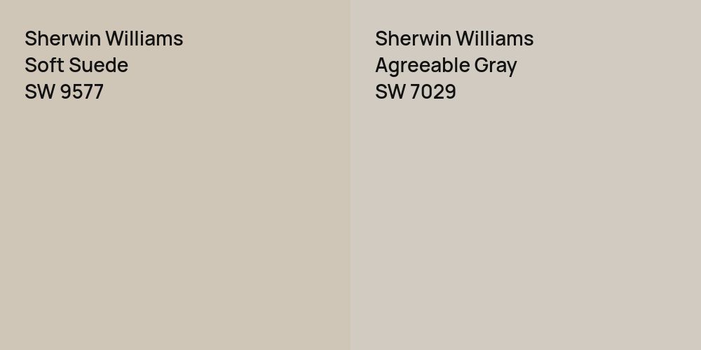 Sherwin Williams Soft Suede vs. Sherwin Williams Agreeable Gray