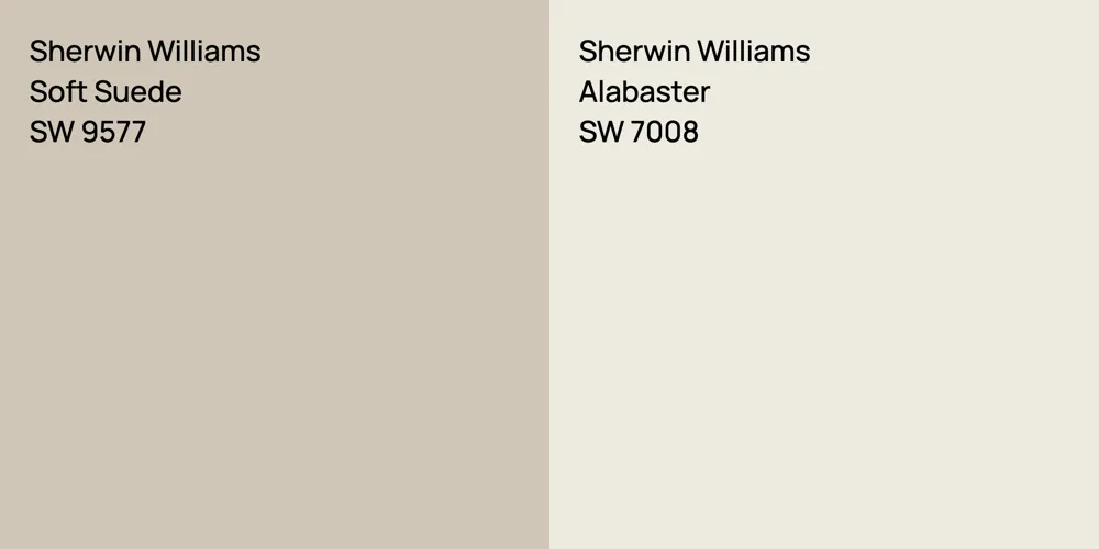 Sherwin Williams Soft Suede vs. Sherwin Williams Alabaster