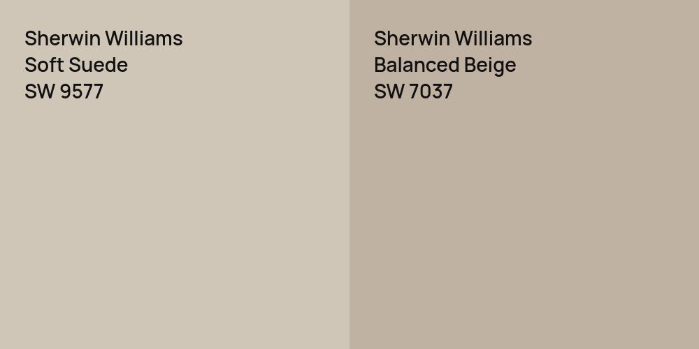 Sherwin Williams Soft Suede vs. Sherwin Williams Balanced Beige