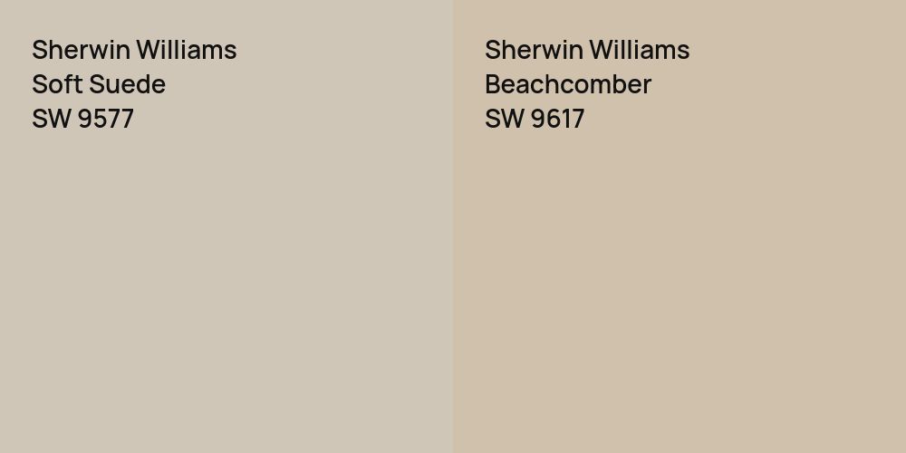 Sherwin Williams Soft Suede vs. Sherwin Williams Beachcomber