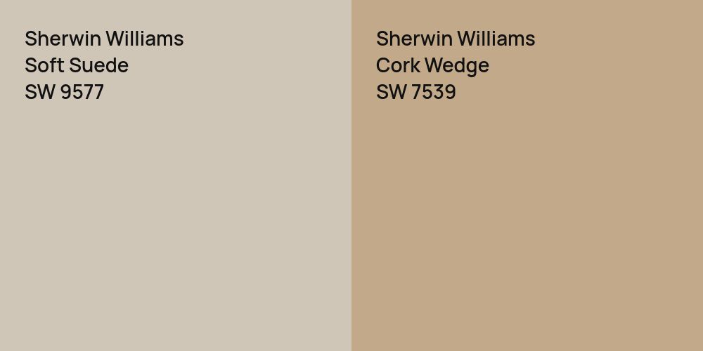 Sherwin Williams Soft Suede vs. Sherwin Williams Cork Wedge