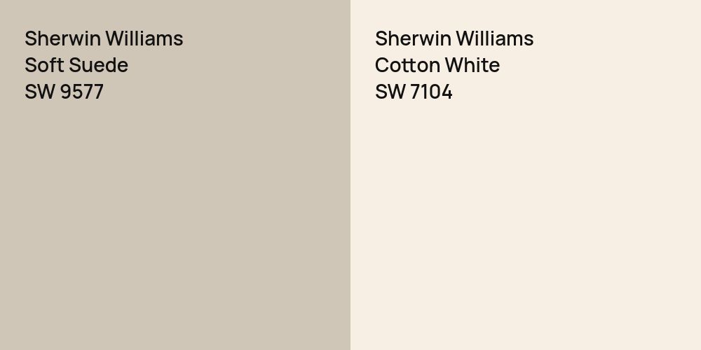 Sherwin Williams Soft Suede vs. Sherwin Williams Cotton White