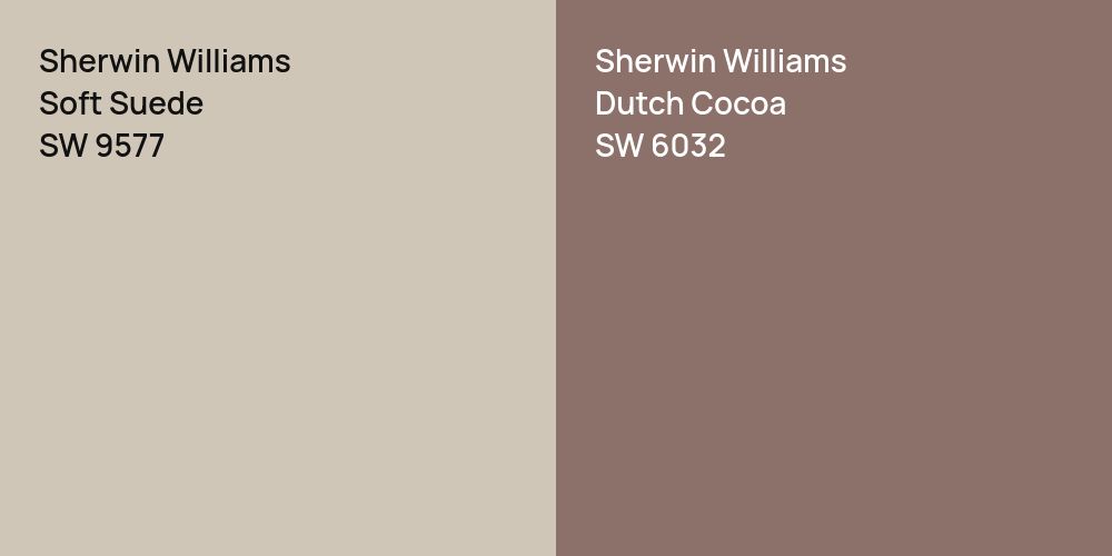 Sherwin Williams Soft Suede vs. Sherwin Williams Dutch Cocoa