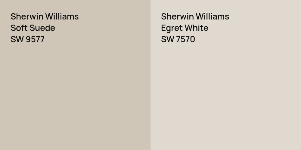 Sherwin Williams Soft Suede vs. Sherwin Williams Egret White