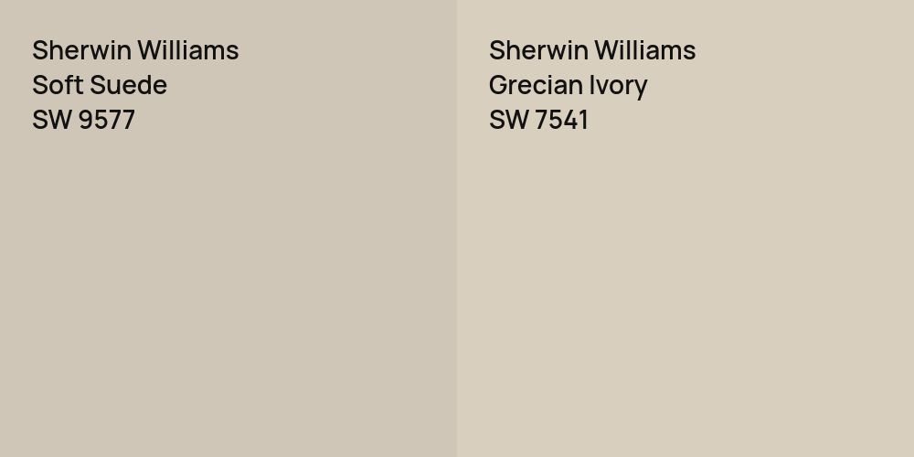 Sherwin Williams Soft Suede vs. Sherwin Williams Grecian Ivory