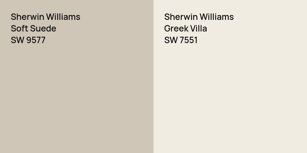 Sherwin Williams Soft Suede vs. Sherwin Williams Greek Villa