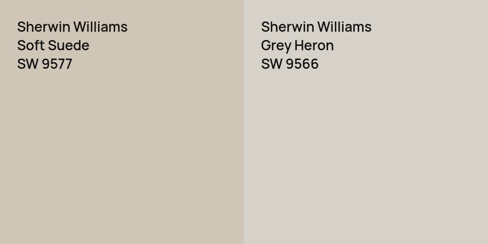 Sherwin Williams Soft Suede vs. Sherwin Williams Grey Heron