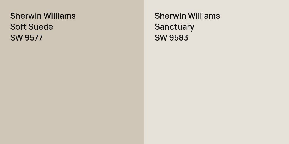 Sherwin Williams Soft Suede vs. Sherwin Williams Sanctuary