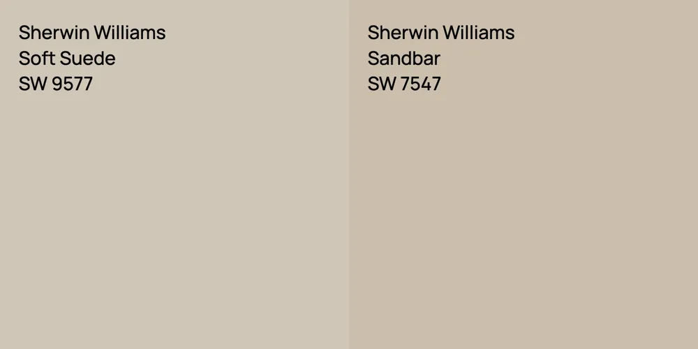 Sherwin Williams Soft Suede vs. Sherwin Williams Sandbar