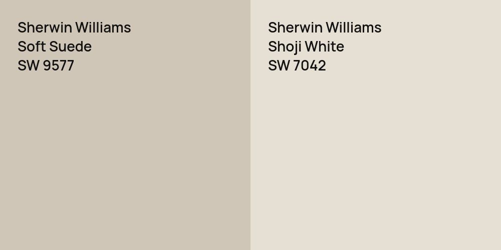 Sherwin Williams Soft Suede vs. Sherwin Williams Shoji White