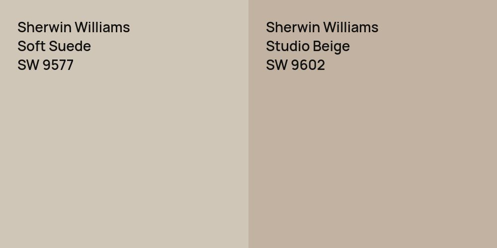 Sherwin Williams Soft Suede vs. Sherwin Williams Studio Beige