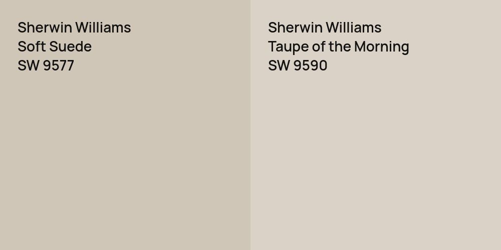 Sherwin Williams Soft Suede vs. Sherwin Williams Taupe of the Morning