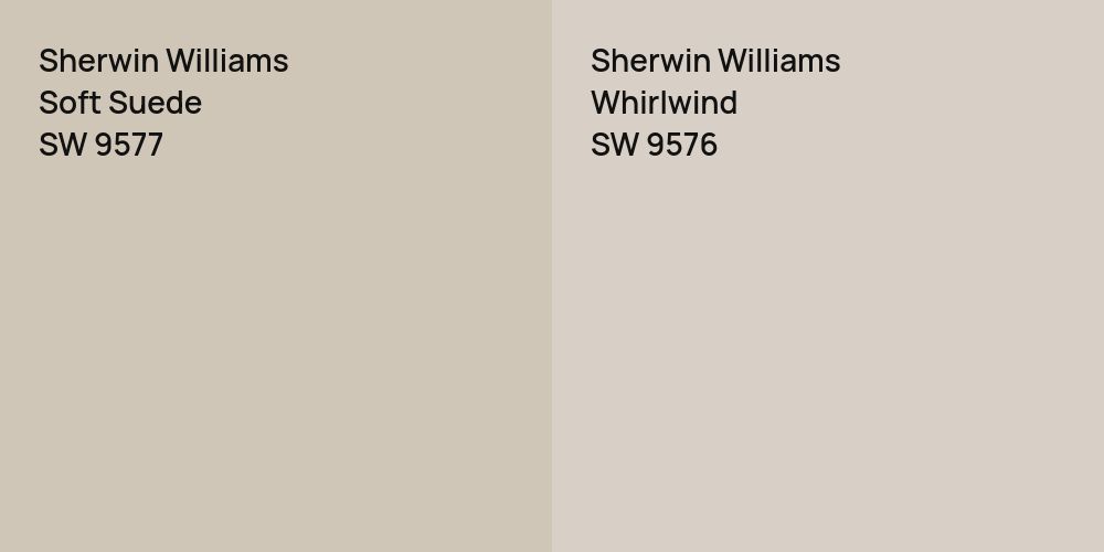 Sherwin Williams Soft Suede vs. Sherwin Williams Whirlwind