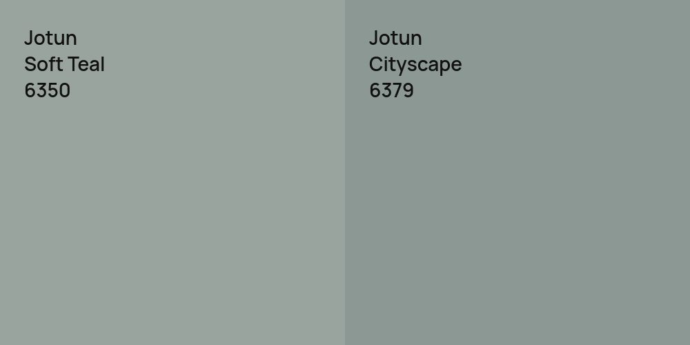 Jotun Soft Teal vs. Jotun Cityscape