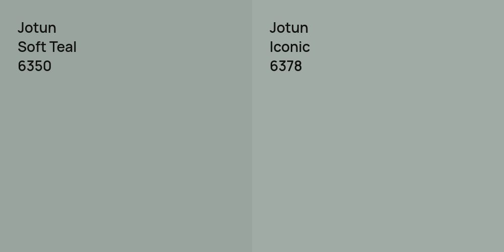 Jotun Soft Teal vs. Jotun Iconic