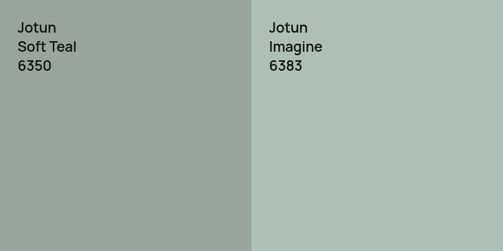 Jotun Soft Teal vs. Jotun Imagine