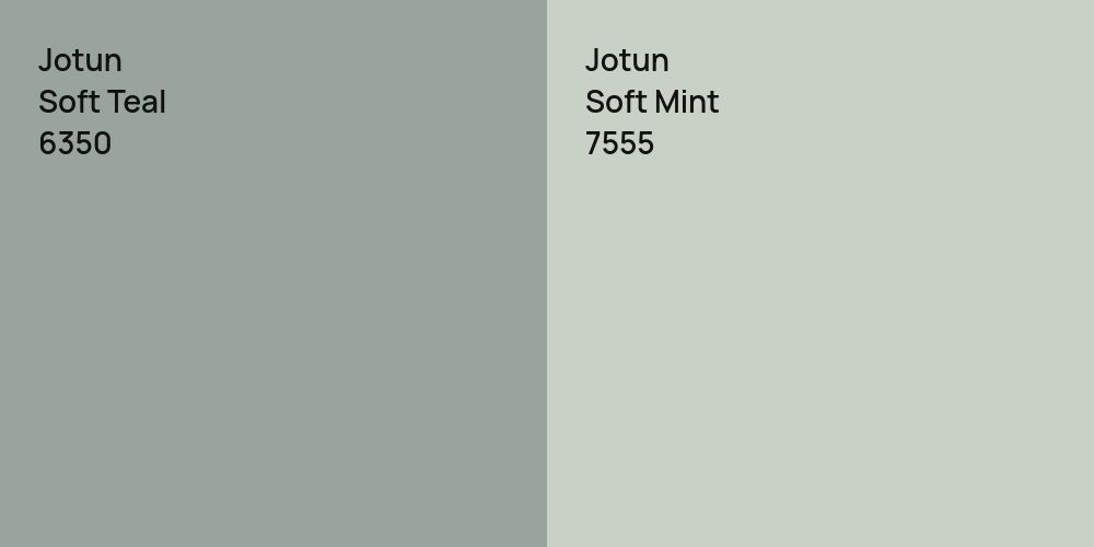 Jotun Soft Teal vs. Jotun Soft Mint