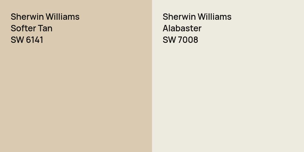 Sherwin Williams Softer Tan vs. Sherwin Williams Alabaster