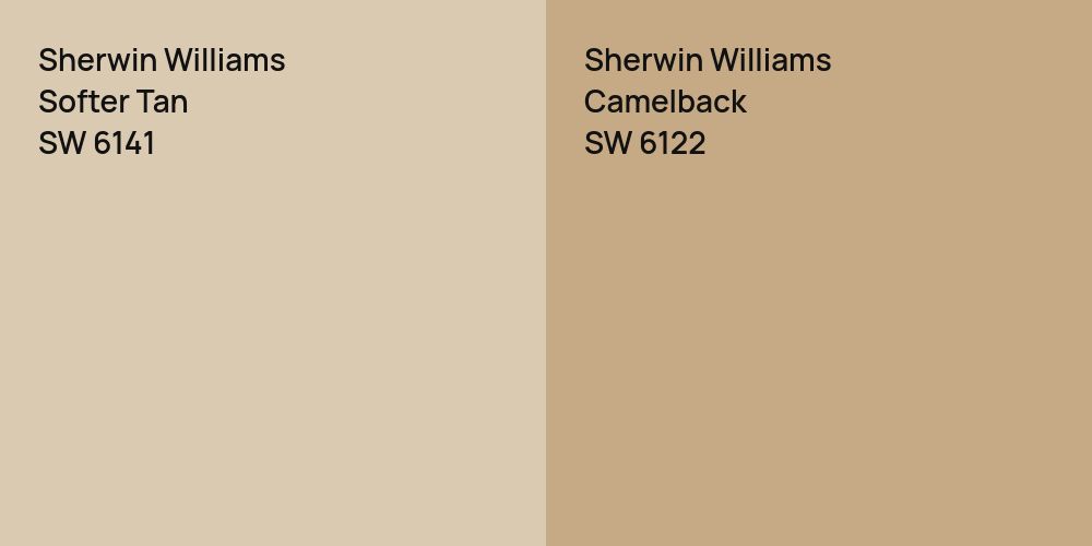 Sherwin Williams Softer Tan vs. Sherwin Williams Camelback