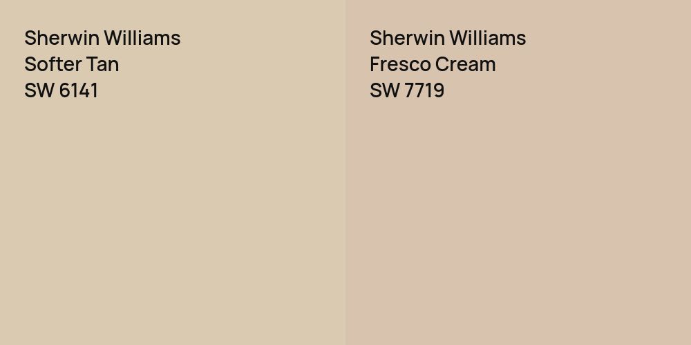 Sherwin Williams Softer Tan vs. Sherwin Williams Fresco Cream