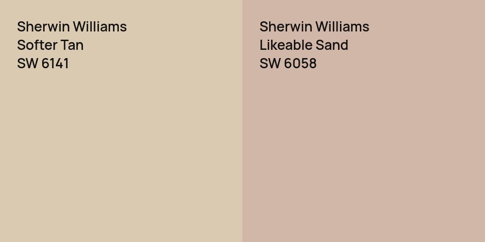 Sherwin Williams Softer Tan vs. Sherwin Williams Likeable Sand