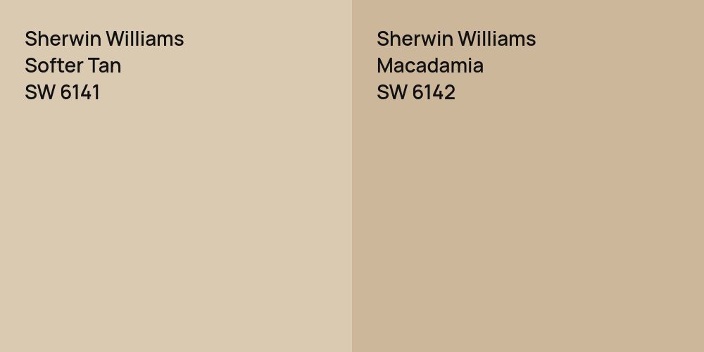 Sherwin Williams Softer Tan vs. Sherwin Williams Macadamia