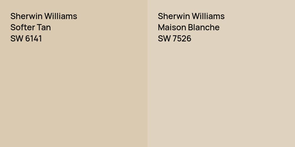 Sherwin Williams Softer Tan vs. Sherwin Williams Maison Blanche