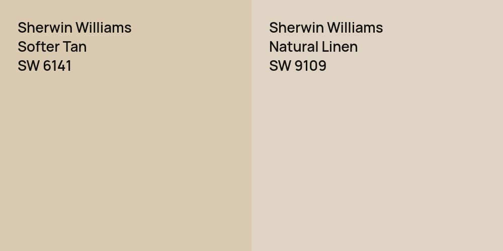 Sherwin Williams Softer Tan vs. Sherwin Williams Natural Linen