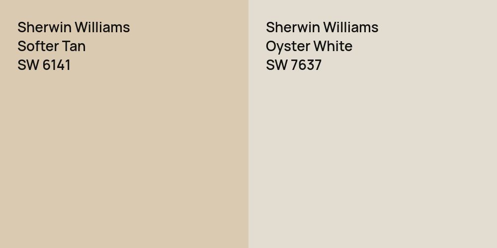 Sherwin Williams Softer Tan vs. Sherwin Williams Oyster White