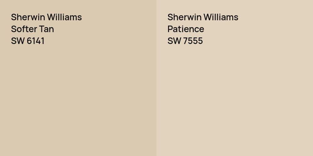 Sherwin Williams Softer Tan vs. Sherwin Williams Patience