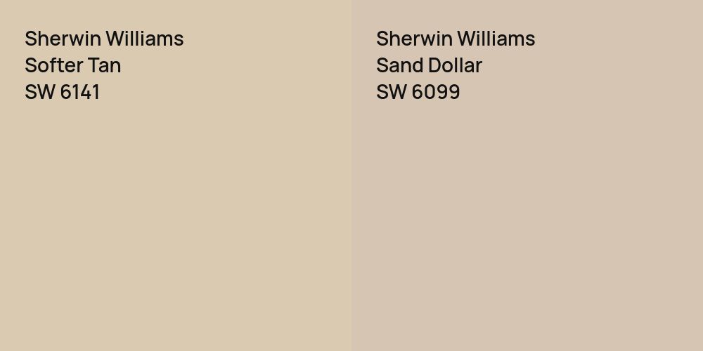 Sherwin Williams Softer Tan vs. Sherwin Williams Sand Dollar