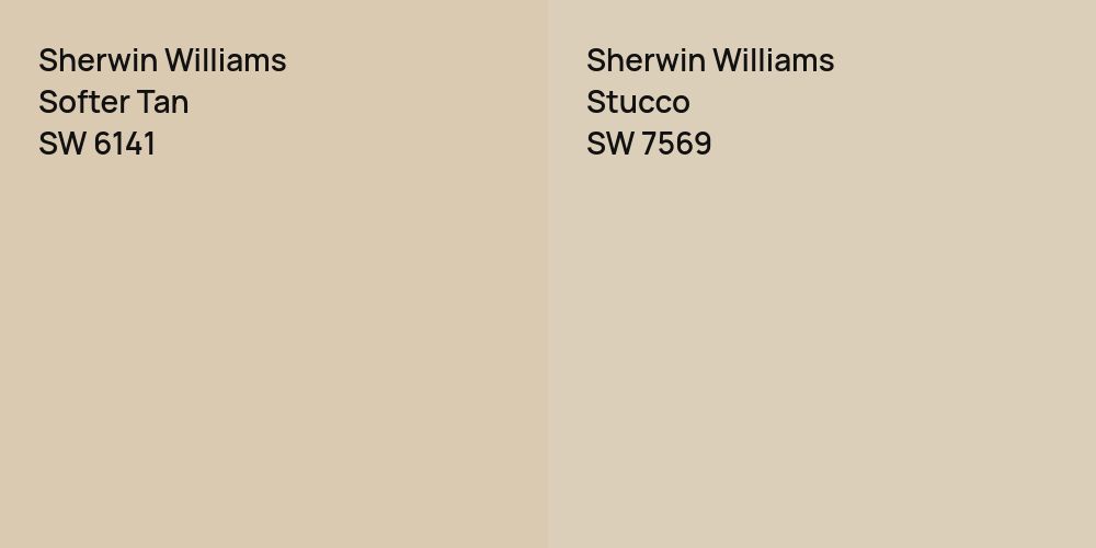 Sherwin Williams Softer Tan vs. Sherwin Williams Stucco