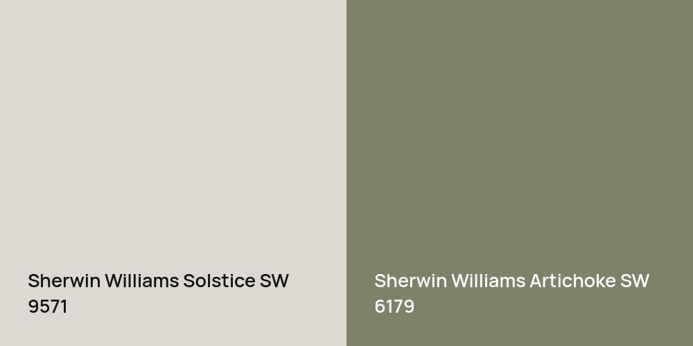 Sherwin Williams Solstice vs. Sherwin Williams Artichoke