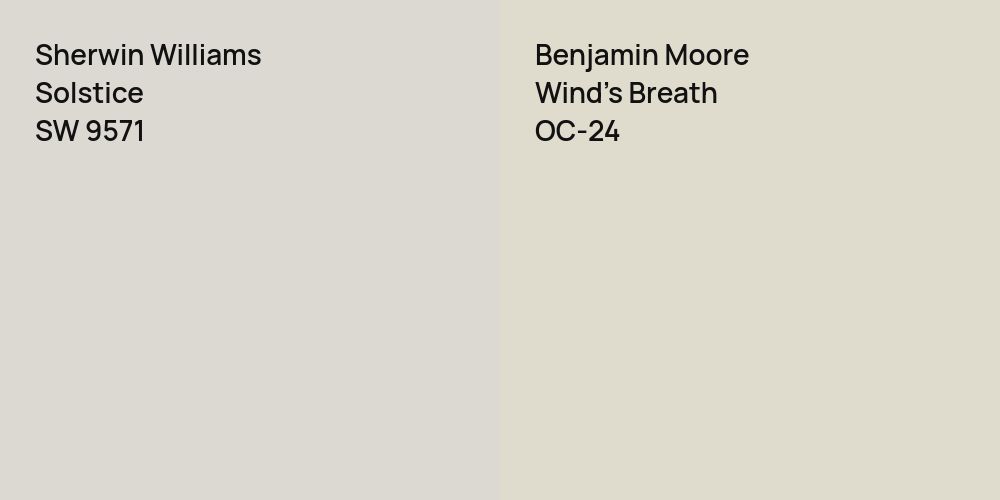 Sherwin Williams Solstice vs. Benjamin Moore Wind's Breath