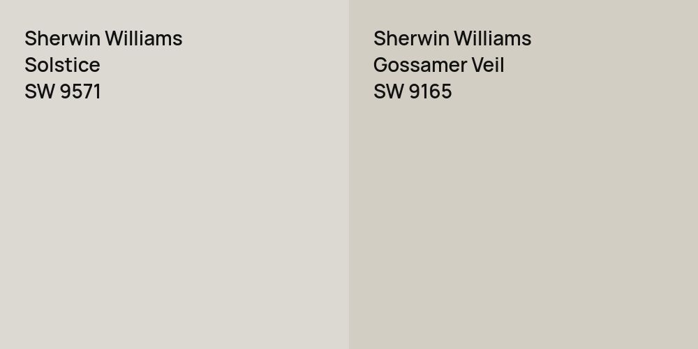 Sherwin Williams Solstice vs. Sherwin Williams Gossamer Veil