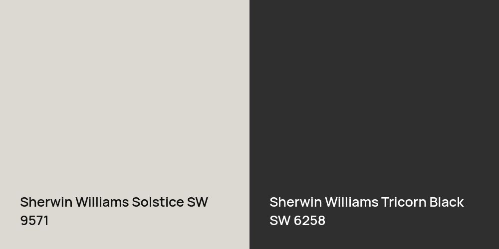 Sherwin Williams Solstice vs. Sherwin Williams Tricorn Black