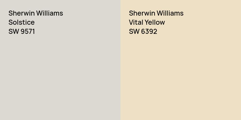 Sherwin Williams Solstice vs. Sherwin Williams Vital Yellow