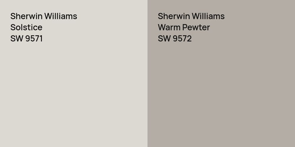 Sherwin Williams Solstice vs. Sherwin Williams Warm Pewter