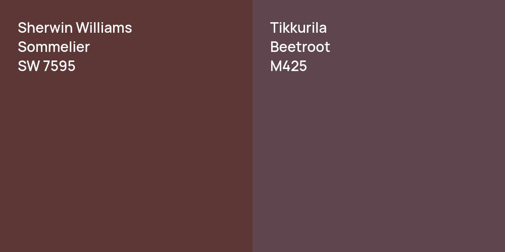 Sherwin Williams Sommelier vs. Tikkurila Beetroot