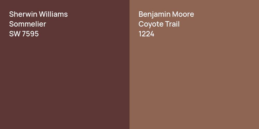 Sherwin Williams Sommelier vs. Benjamin Moore Coyote Trail