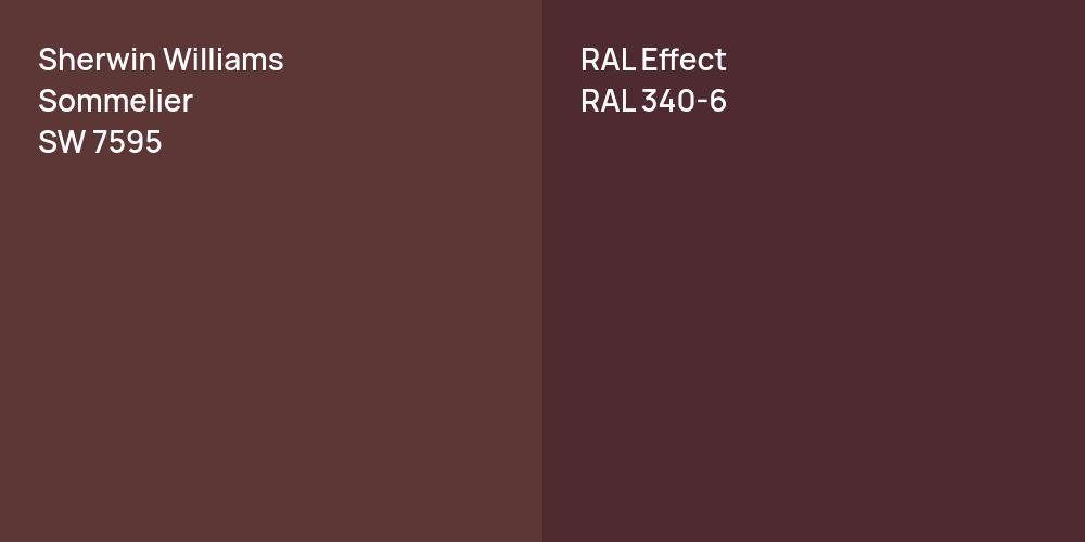 Sherwin Williams Sommelier vs. RAL Effect RAL 340-6